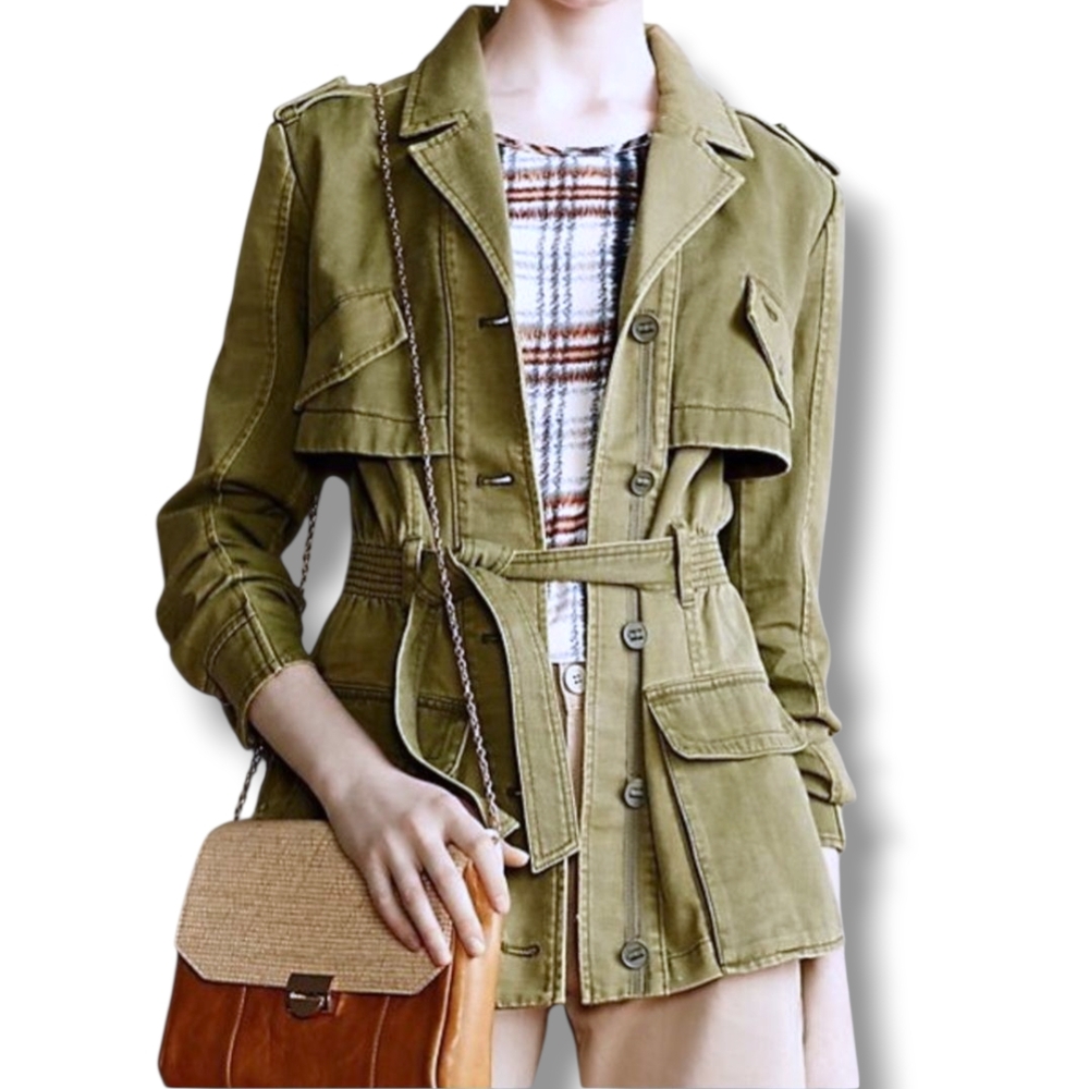 Anthropologie Hei Hei Olive Green Women's Jacket S